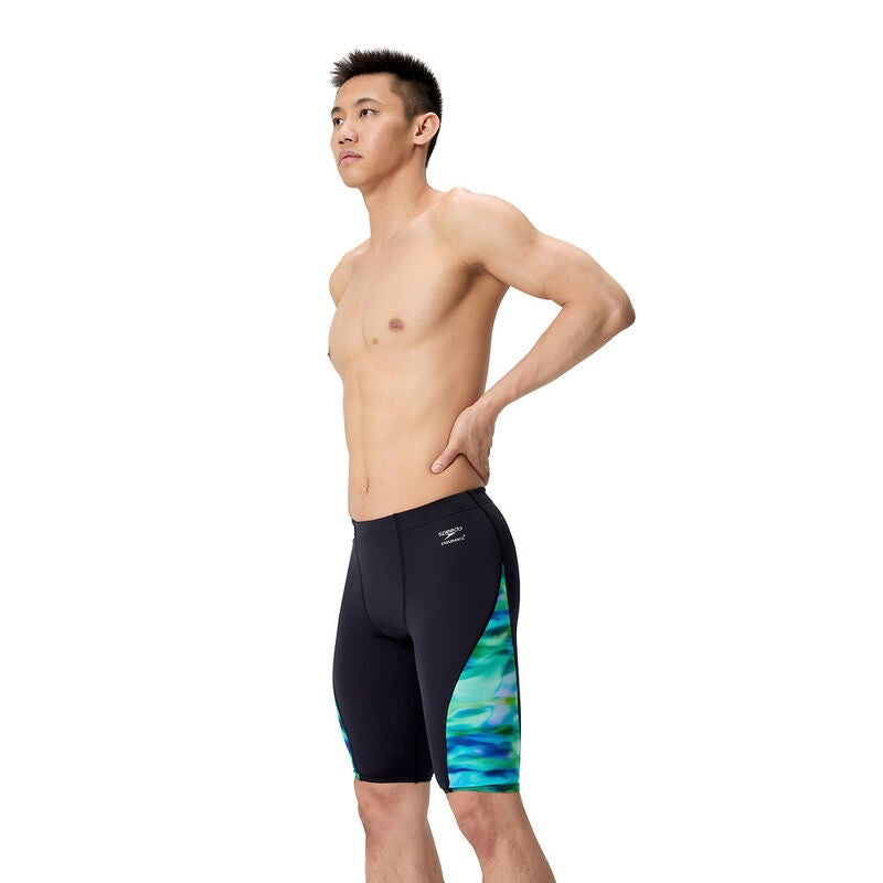 Speedo Spliced Printed Jammer Sunset Grove/Black