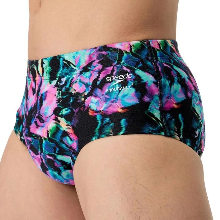 Speedo Printed 13.5cm Brief Glitchy Garden/Black