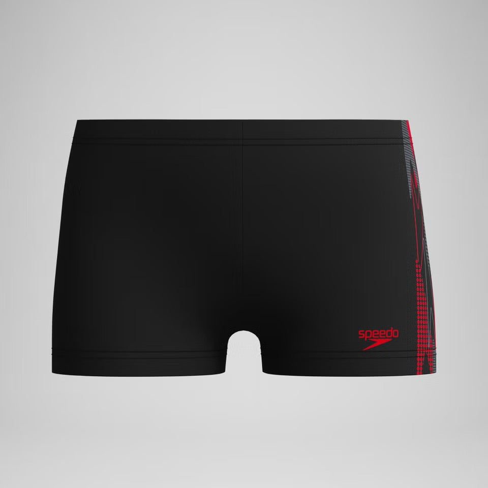 Speedo Placement Aquashort Anthracite/High Risk Red Junior