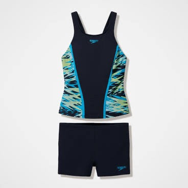Speedo Hyperboom Splice Tankini Set Black/Turquoise