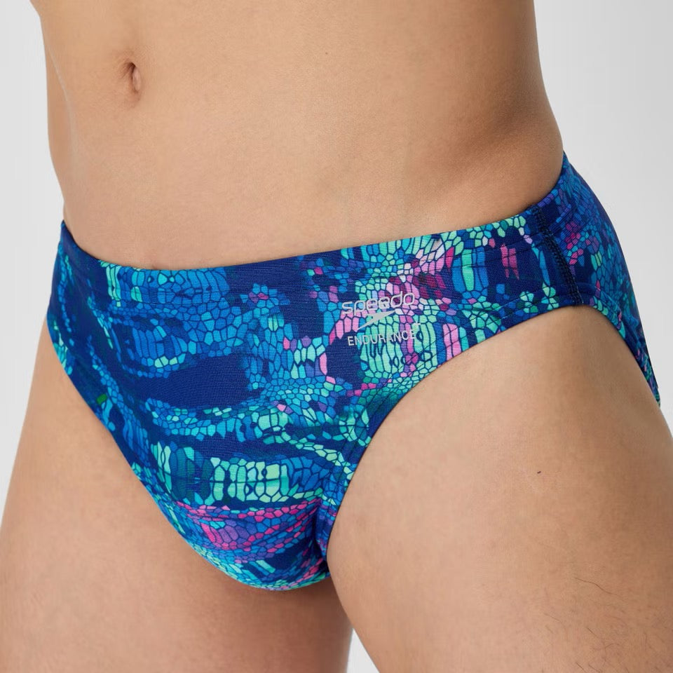 Speedo Printed Brief Pixel Pool/Navy