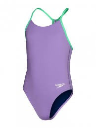 Speedo Girls Solid Lline