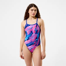 Speedo FL Printed Turnback Blue/Pink